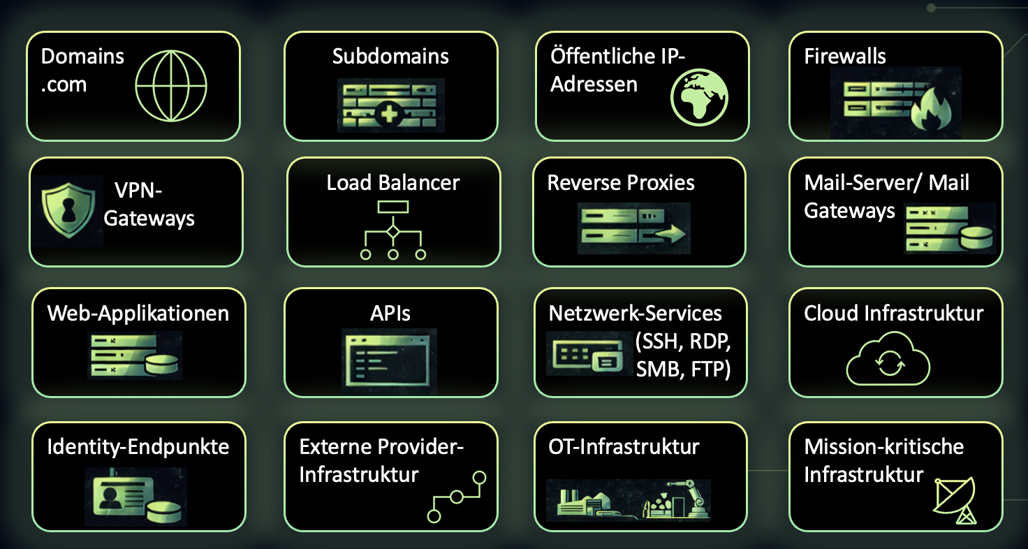 Exposed assets that Graydaxe finds — continuous visibility into the digital attack surface